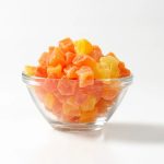 Aszalt papaya, kockázott, cukrozott, 2x250 g (500g)