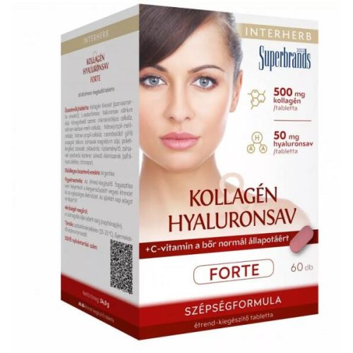 Kollagén & Hyaluronsav Szépségformula FORTE 60 db, C-vitaminnal