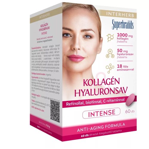 Kollagén & Hyaluronsav Intense, 60 db, retinollal, Biotinnal, C-vitaminnal