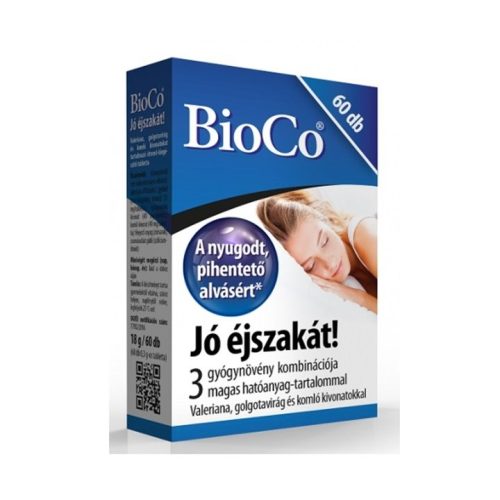Jó éjszakát tabletta, BioCo 60 db, nyugodt alvás