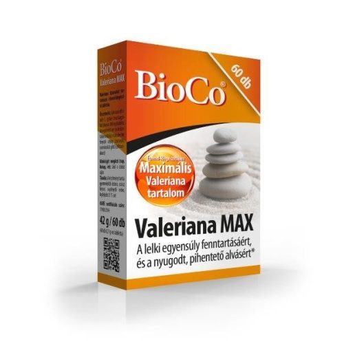 Valeriana Max Bioco 60db, nyugodt alvás, pihenés