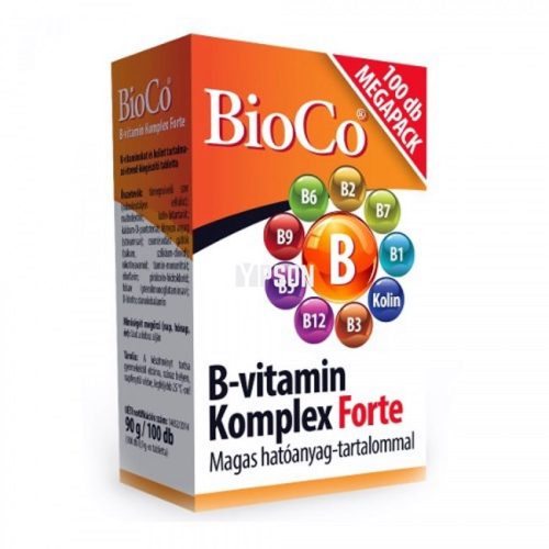 B-Vitamin komplex Forte, 100 db, Bioco