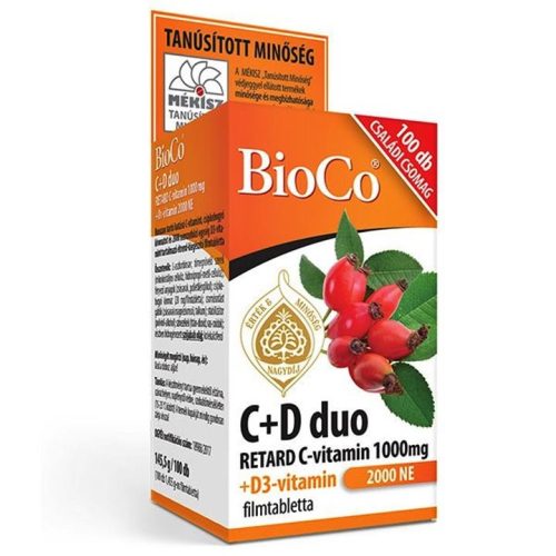C+D DUO, retard C-vitamin 1000 mg, 100 db filmtabletta