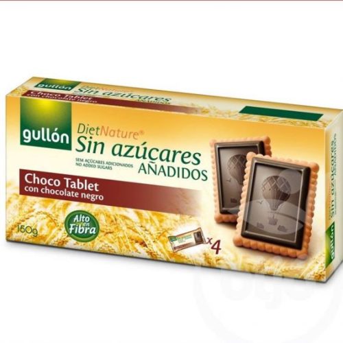 Gullón étcsokis keksz, Choco Tablet, cukormentes, 150 g