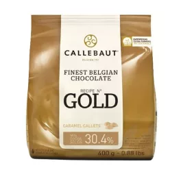   GOLD fehércsokoládé pasztilla karamellel, Callebaut, 400 g