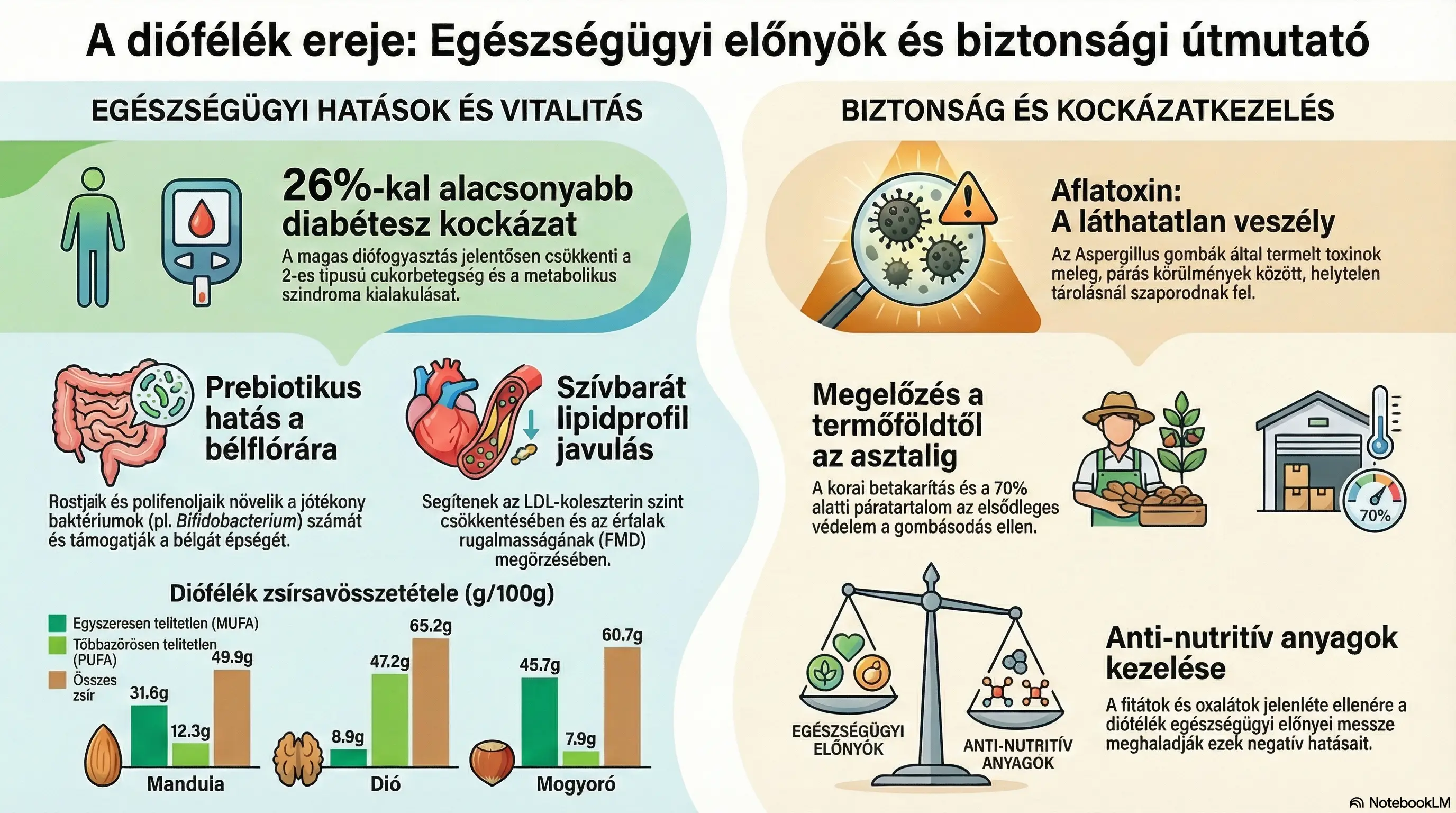 diófelek, aflatoxin, magzsola