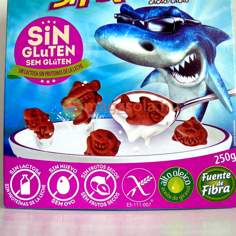 Gullón Dibus gluténmentes cápás kakaós reggeliző keksz 250 g